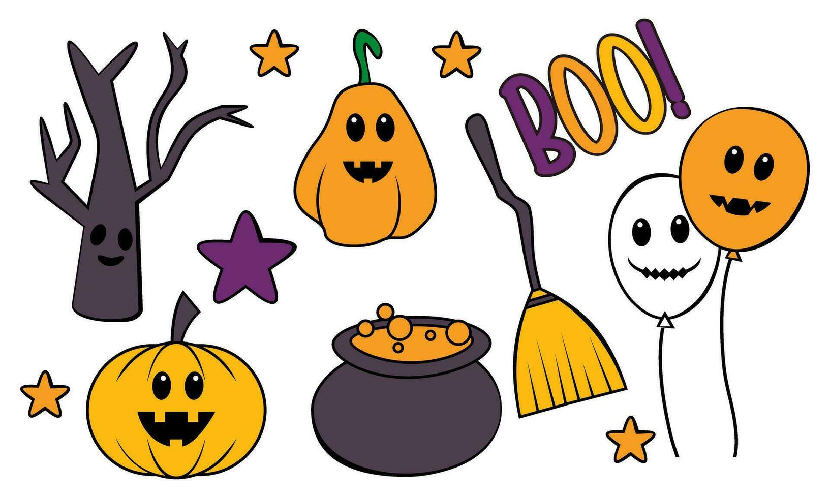 cartone animato Halloween design elementi vettore