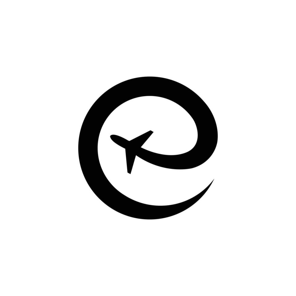 il Esplorare logo con il iniziale lettera e e un' combinazione con un' moderno e elegante aereo vettore