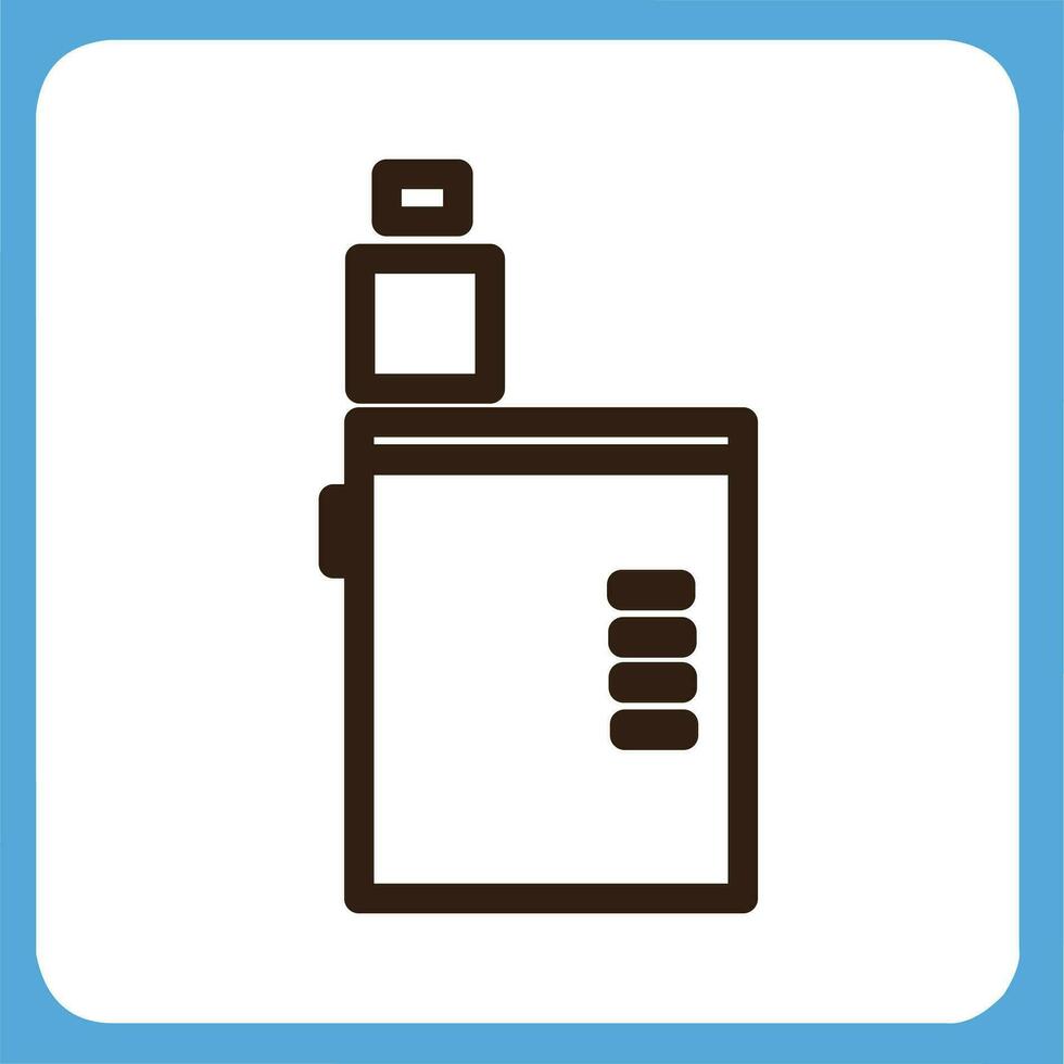 Vape sigaretta elettronica icona vettore, piatto icona, ictus schema icona impostato isolato su bianca sfondo piatto vettore illustrazione, mobile App attività commerciale icona.