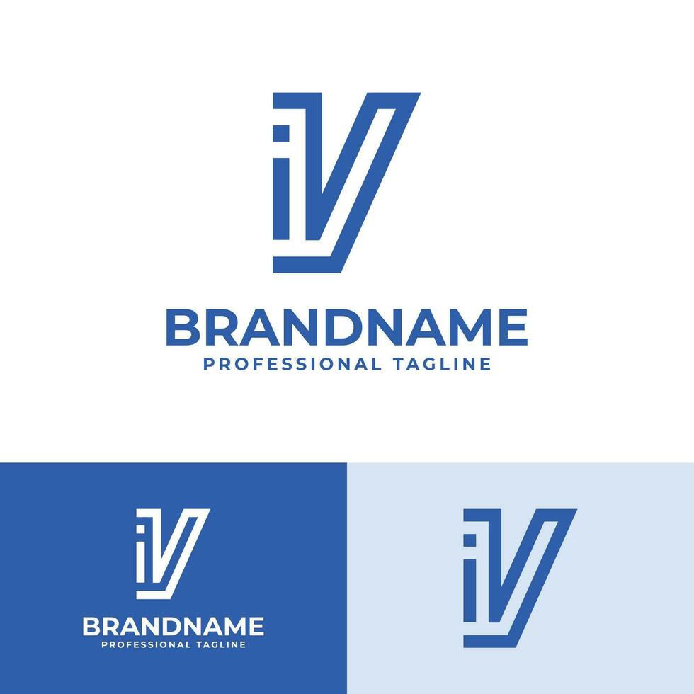 lettera vi moderno logo, adatto per attività commerciale con vi o iv iniziali vettore