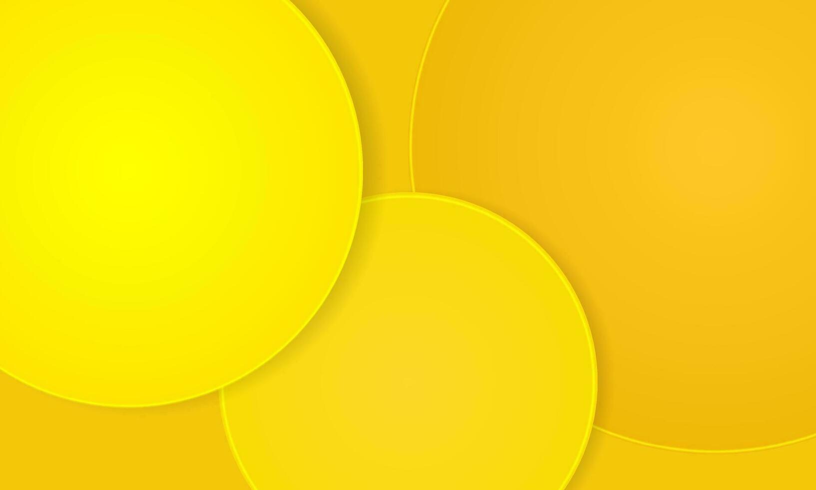 semplice moderno sfondo con giallo cerchio forme e luminosa giallo Linee. sfondo adatto per attività commerciale, opuscolo, opuscolo rivista, sito web, manifesto, striscione, copertina vettore