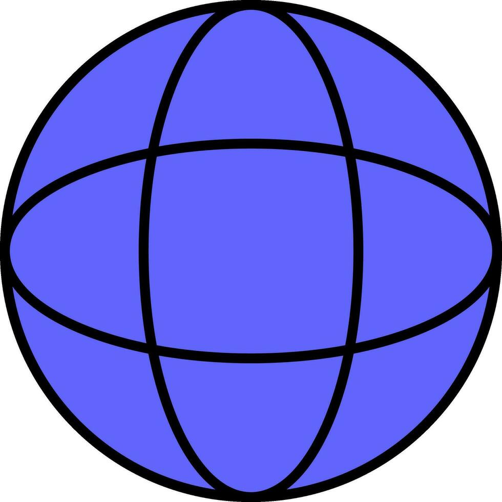 icona riempita con la linea del globo vettore