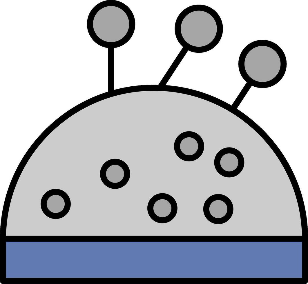 perno cuscino linea pieno icona vettore