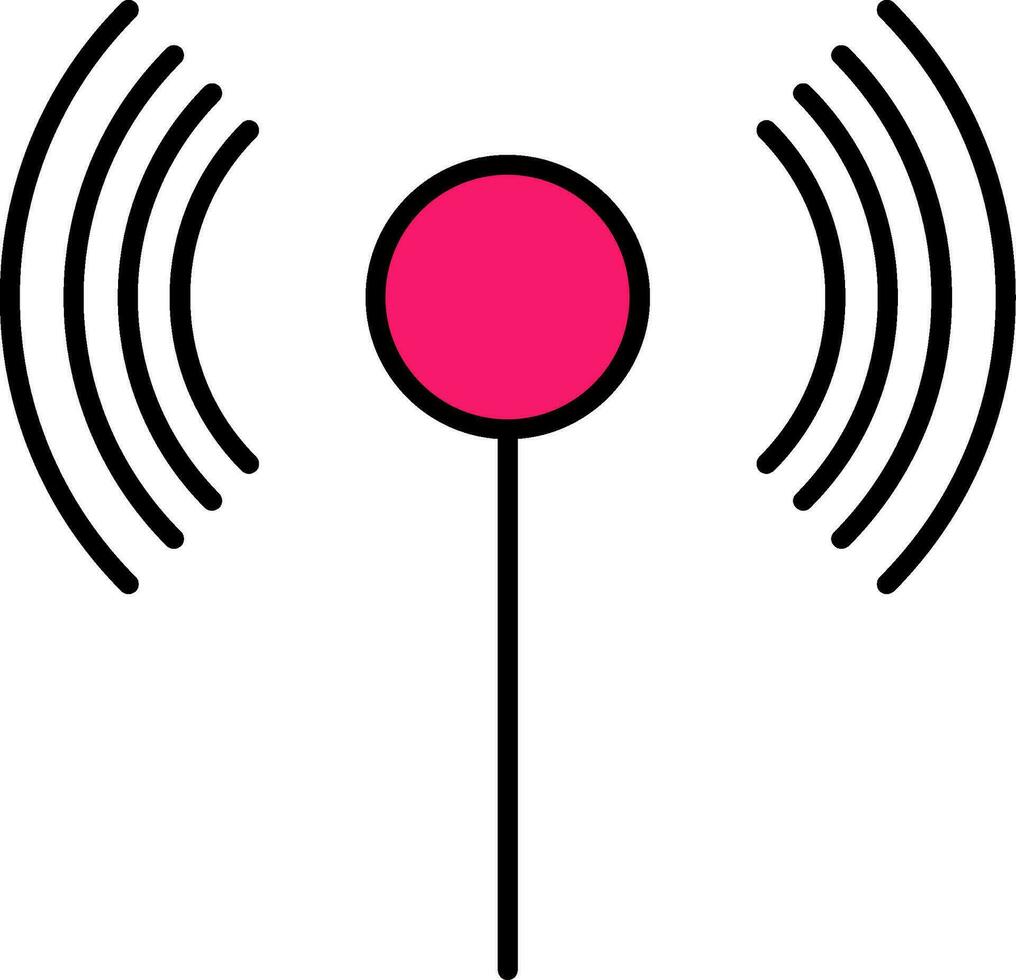Wi-Fi linea pieno icona vettore