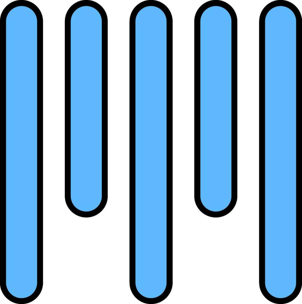 verticale allineare superiore linea pieno icona vettore