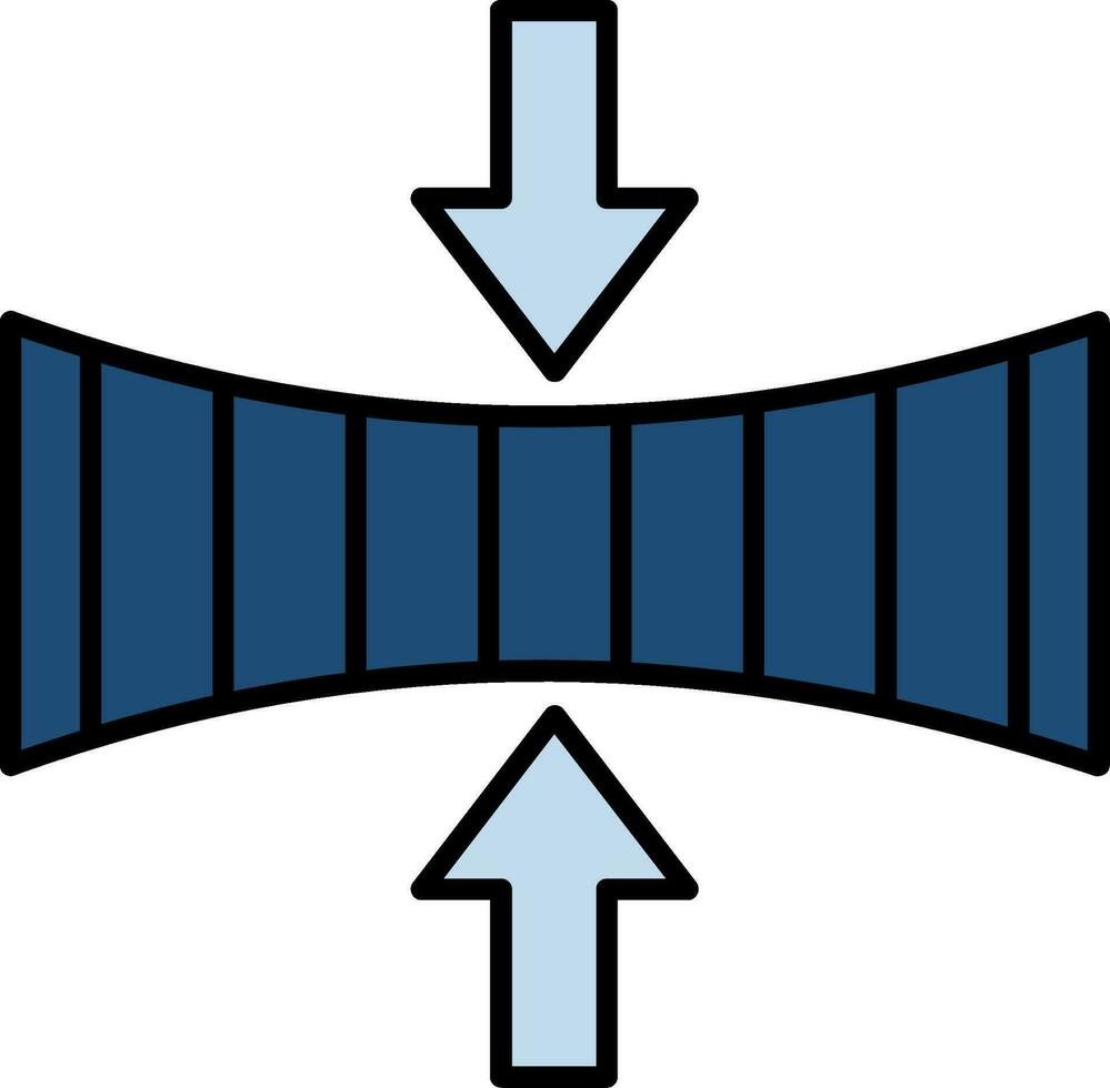 elasticità linea pieno icona vettore