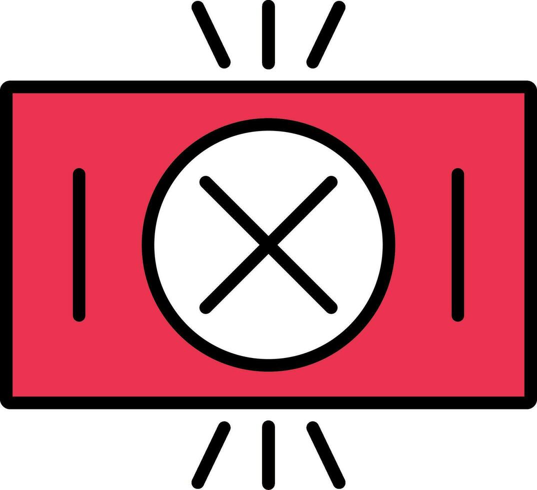 rosso carta linea pieno icona vettore