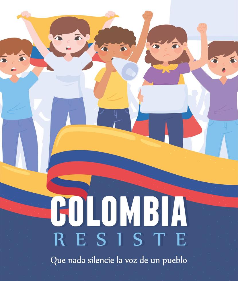 la colombia resiste alla dimostrazione vettore