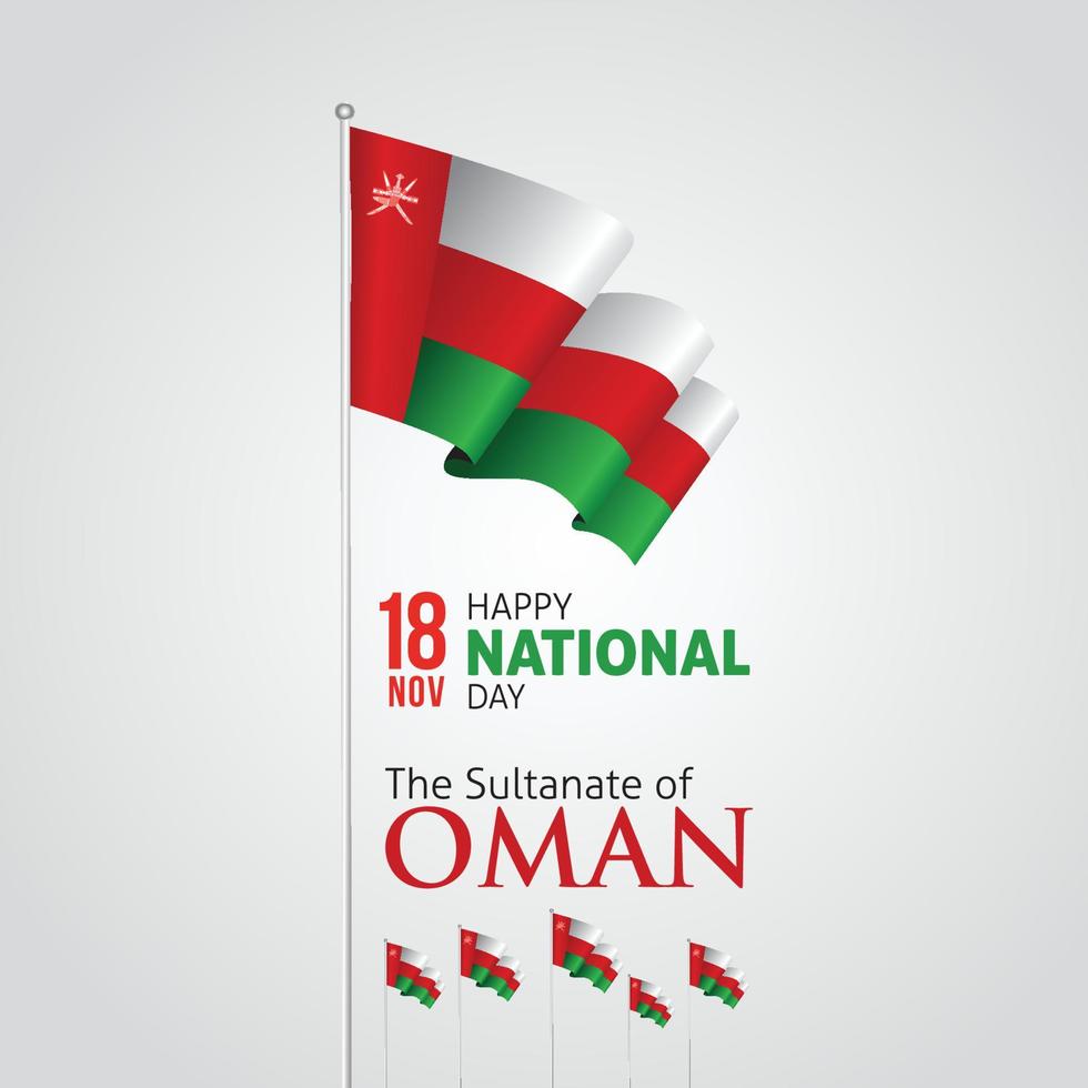 grafica vettoriale di banner festa nazionale dell'oman