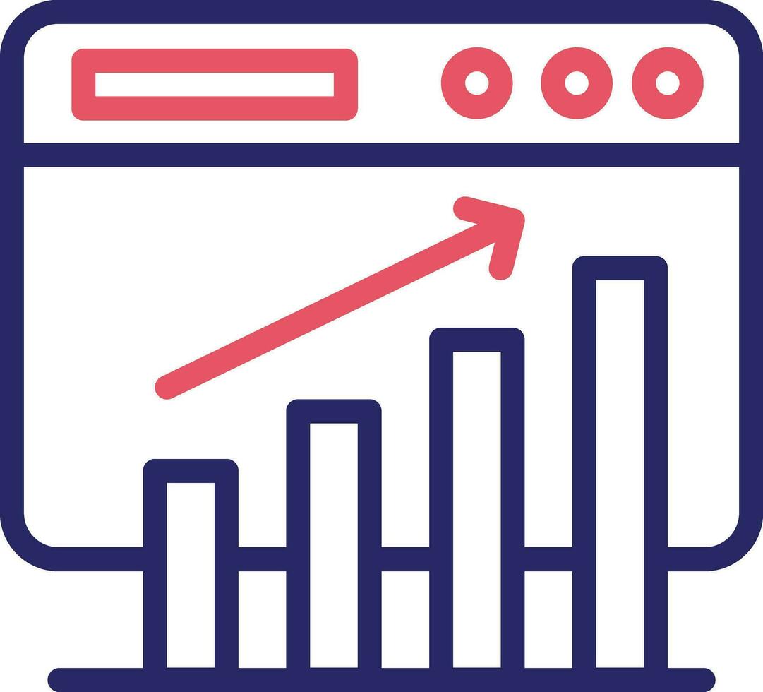 sito web bar grafico vettore icona