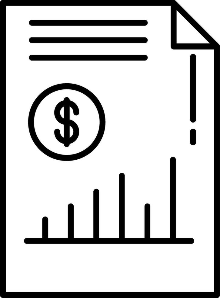 icona della linea di reddito vettore