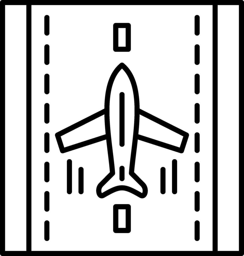 atterraggio aereo linea icona vettore