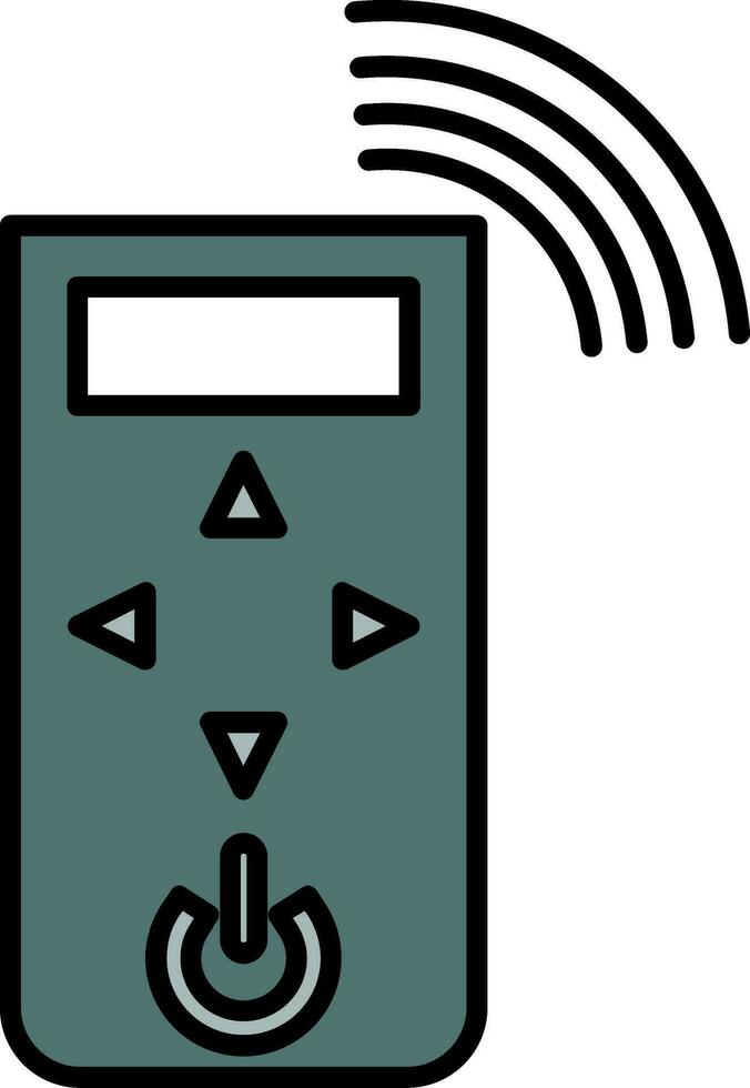 a distanza controllo linea pieno icona vettore