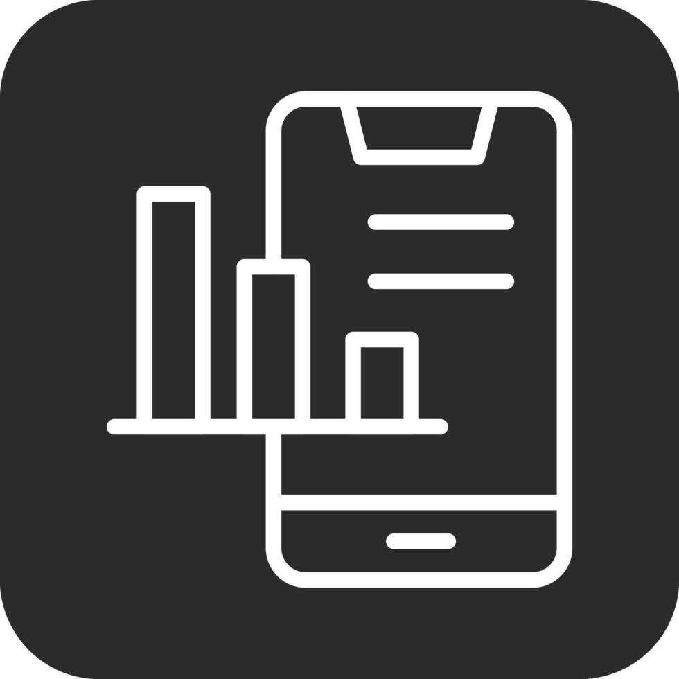 mobile bar grafico vettore icona