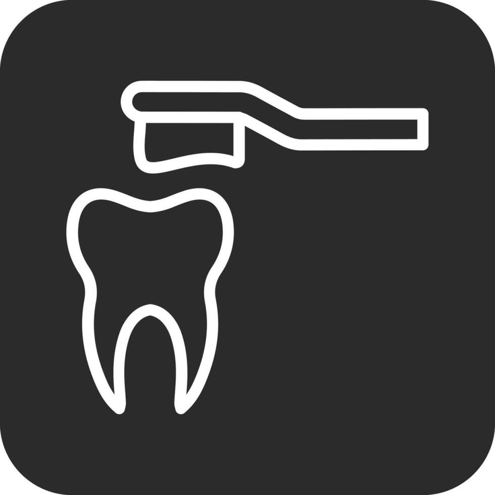 pulizia dente con spazzola vettore icona