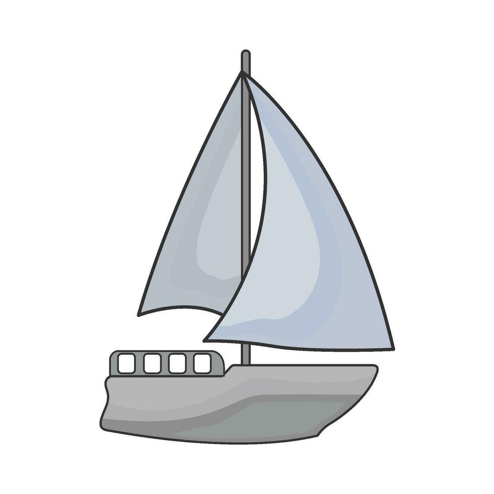illustrazione di barca a vela vettore