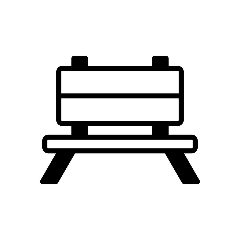 parco panchina icona simbolo vettore modello