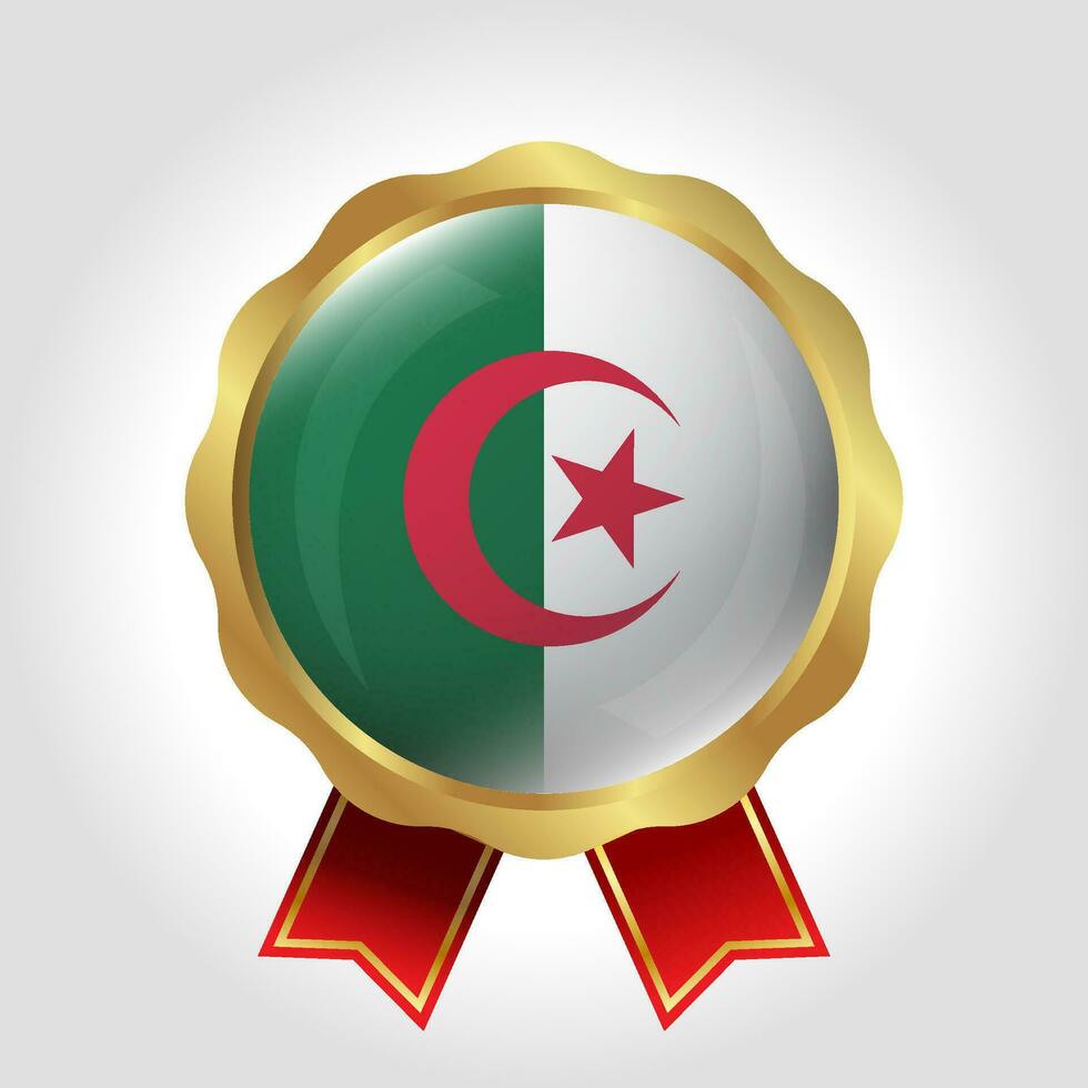 creativo algeria bandiera etichetta vettore design