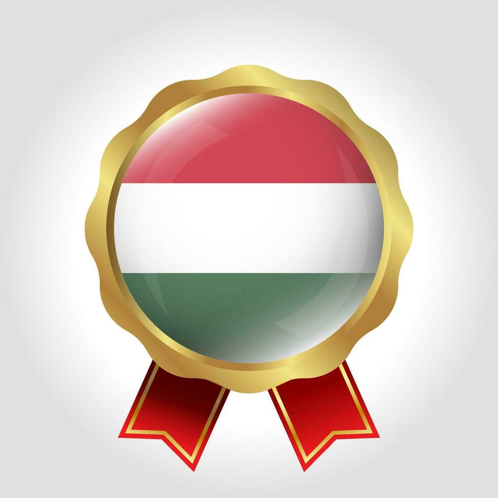 creativo Ungheria bandiera etichetta vettore design