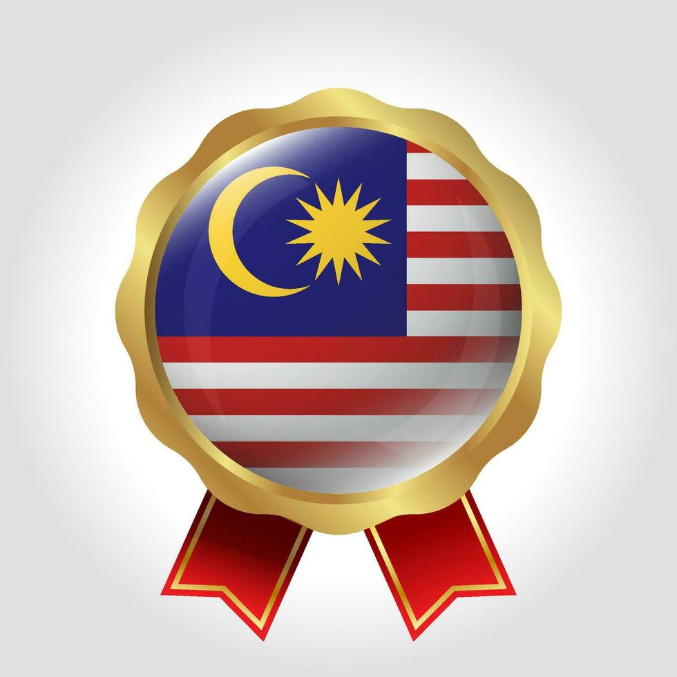 creativo Malaysia bandiera etichetta vettore design