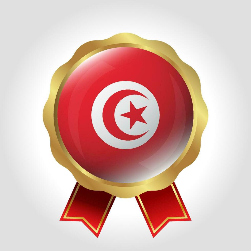 creativo tunisia bandiera etichetta vettore design