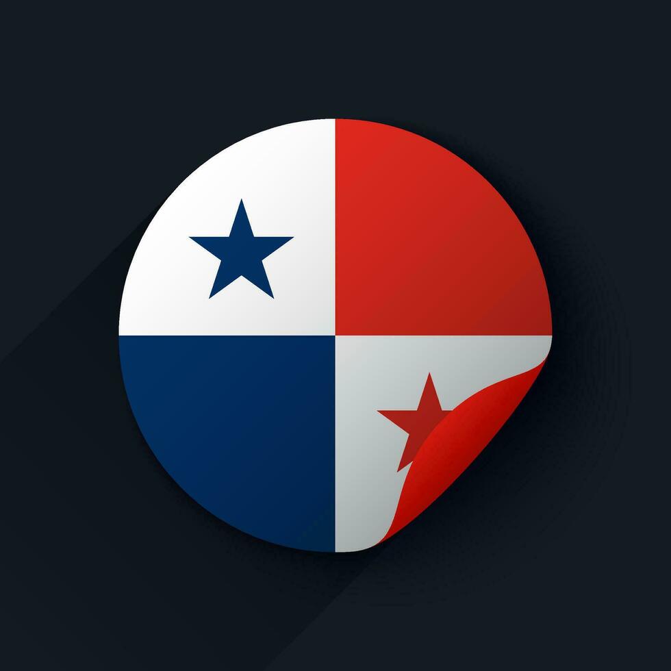 Panama bandiera etichetta vettore illustrazione