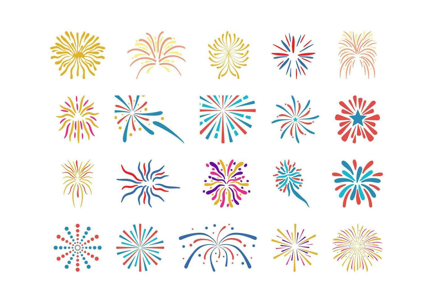 decorativo fuoco d'artificio illustrazione elemento vettore