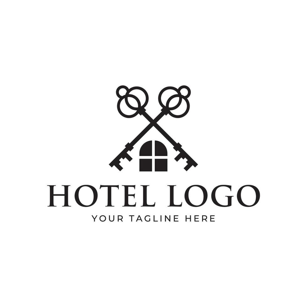 Hotel logo. edificio logo icona vettore modello