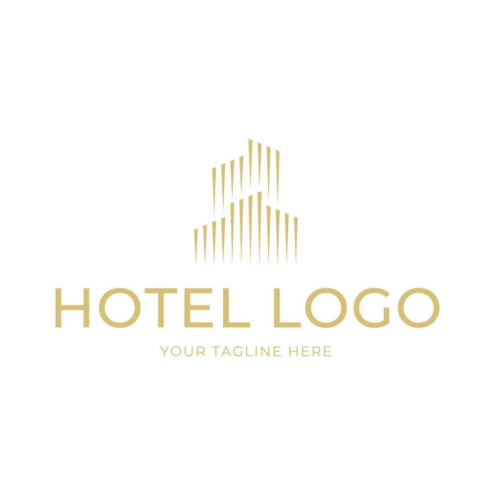 Hotel logo. edificio logo icona vettore modello