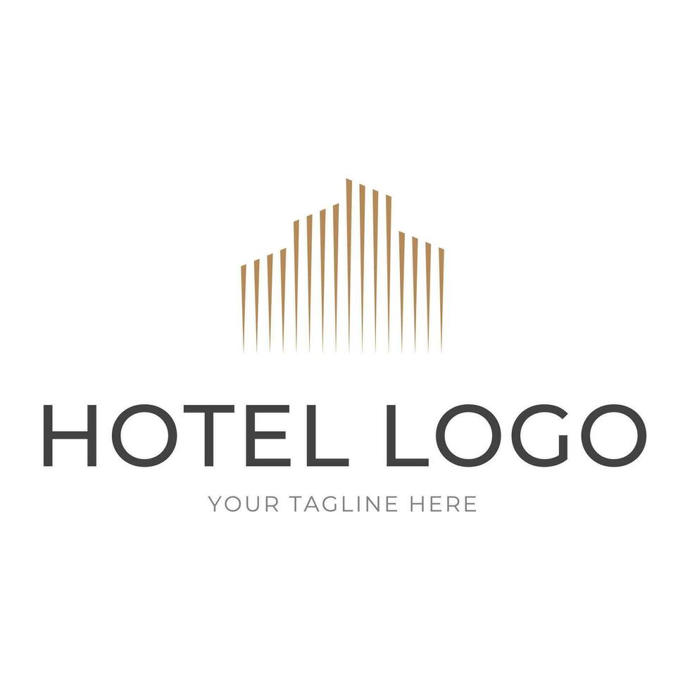 Hotel logo. edificio logo icona vettore modello