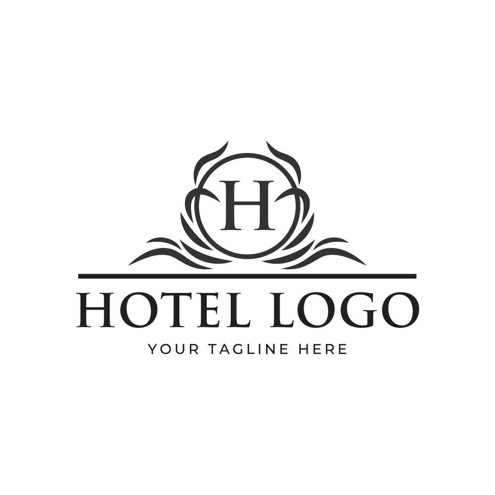 elegante Hotel logo icona vettore modello