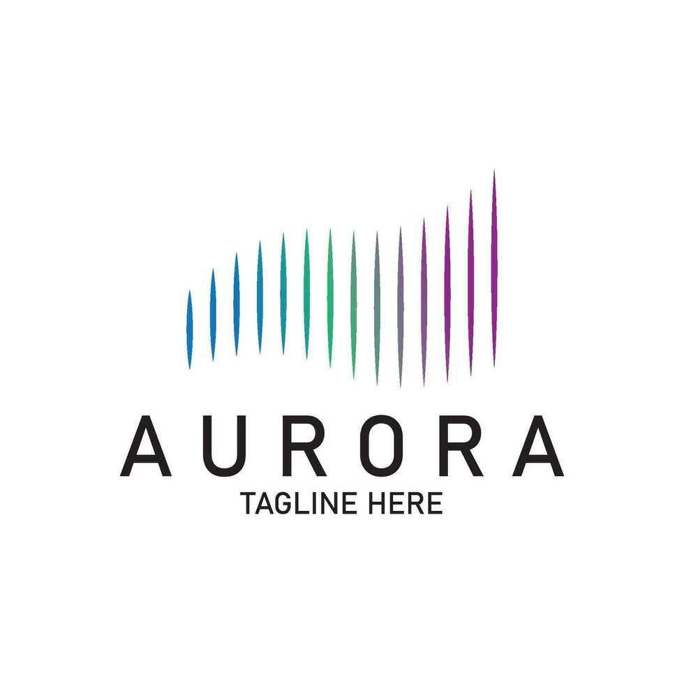 aurora logo leggero cielo astronomia vettore design