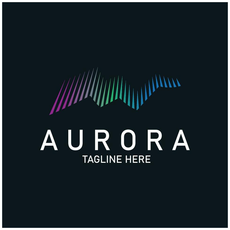 aurora logo leggero cielo astronomia vettore design