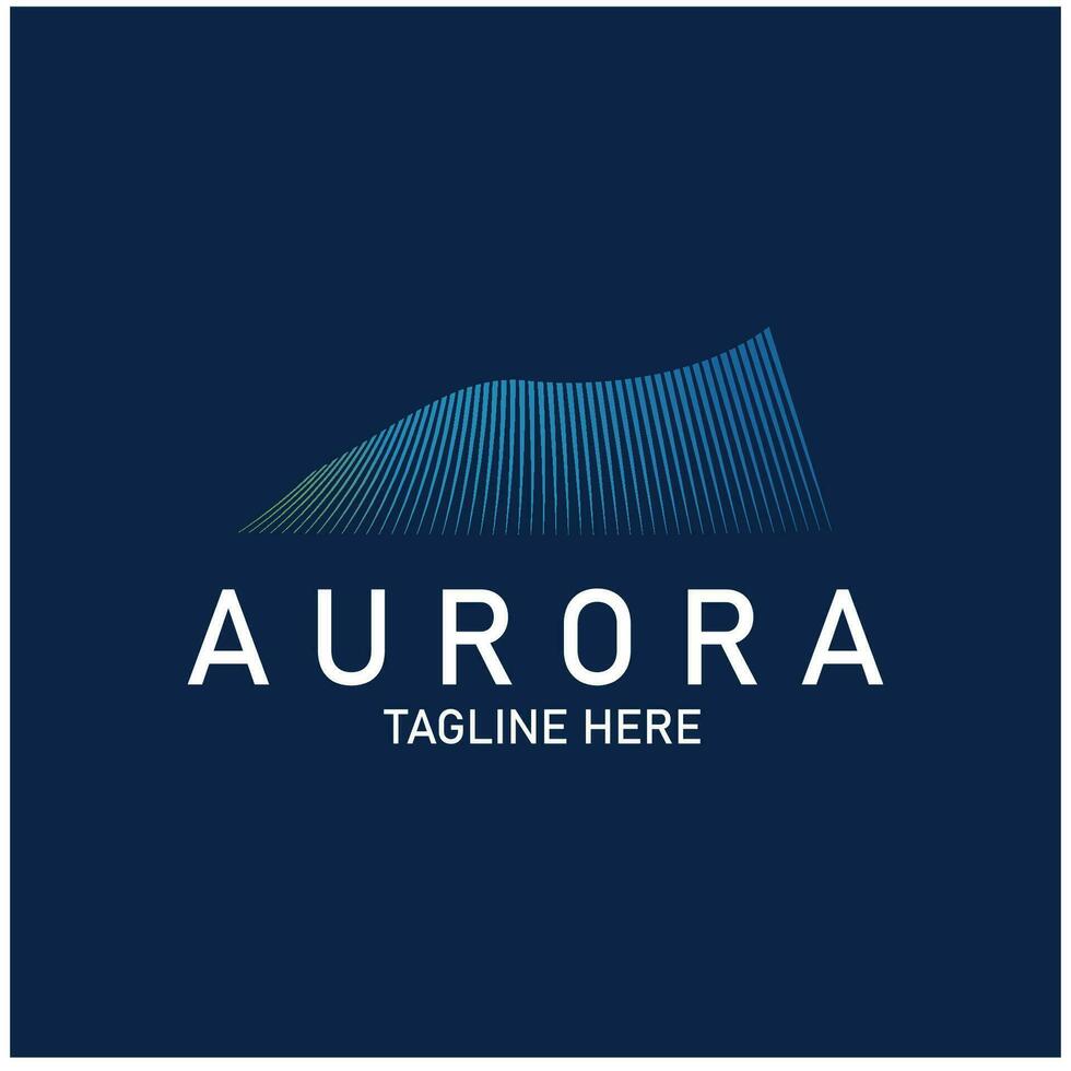 aurora logo leggero cielo astronomia vettore design