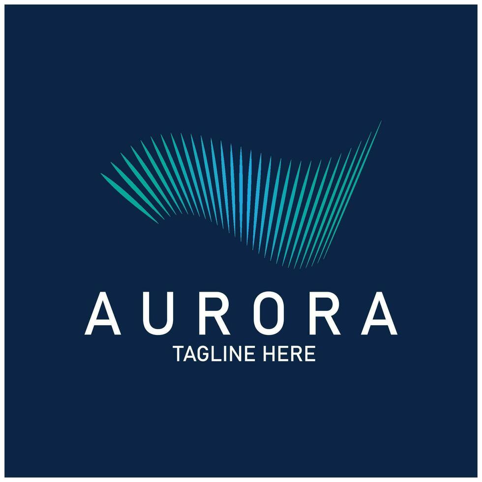 aurora logo leggero cielo astronomia vettore design