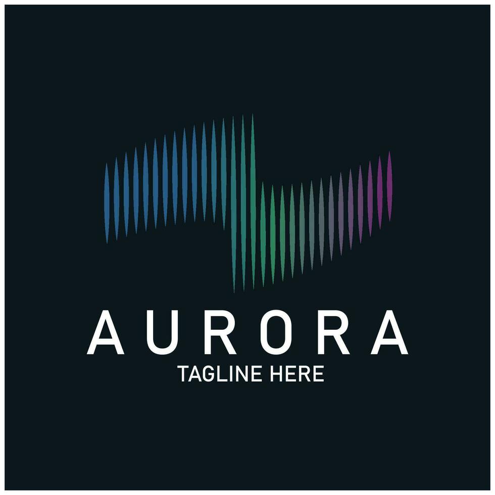 aurora logo leggero cielo astronomia vettore design