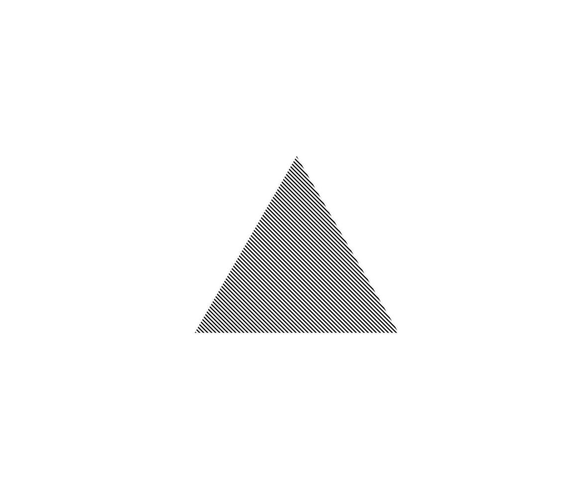 triangolo su freccia o piramide linea arte vettore icona. elementi di geometrico figura icona per concetto applicazioni e siti web e sviluppo - vettore