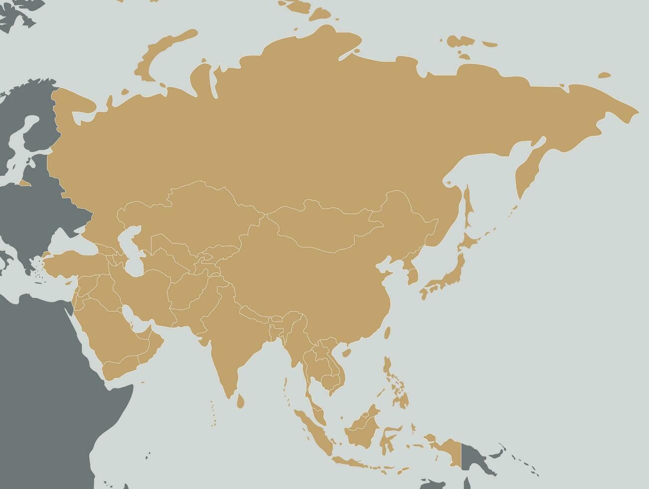 politico vuoto Asia carta geografica vettore illustrazione. modificabile e chiaramente etichettato strati.