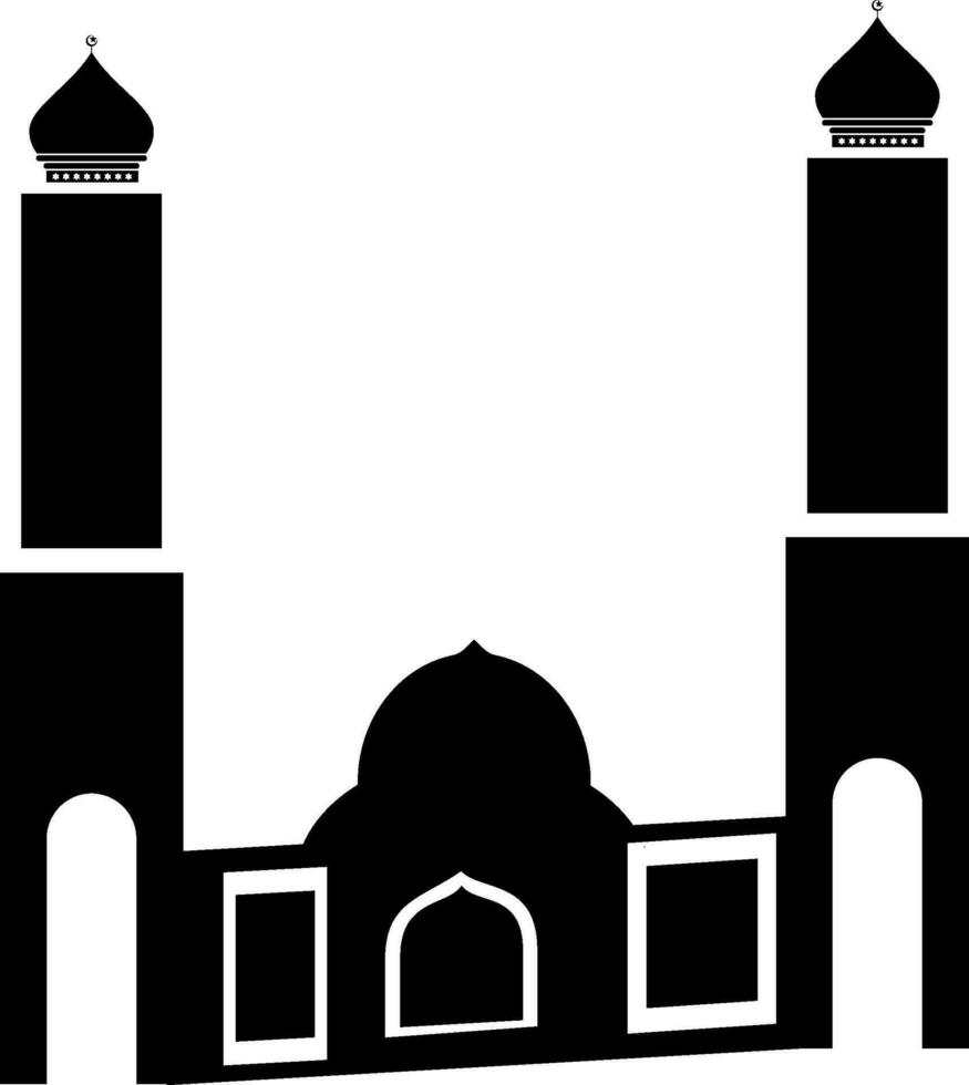 silhouette moschea illustrazione vettore elemento