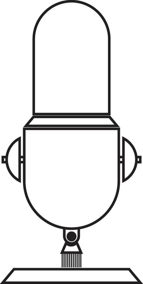 schema Podcast microfono icona vettore elemento