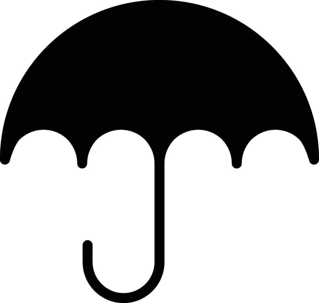 fotografia ombrello solido e glifo vettore illustrazione