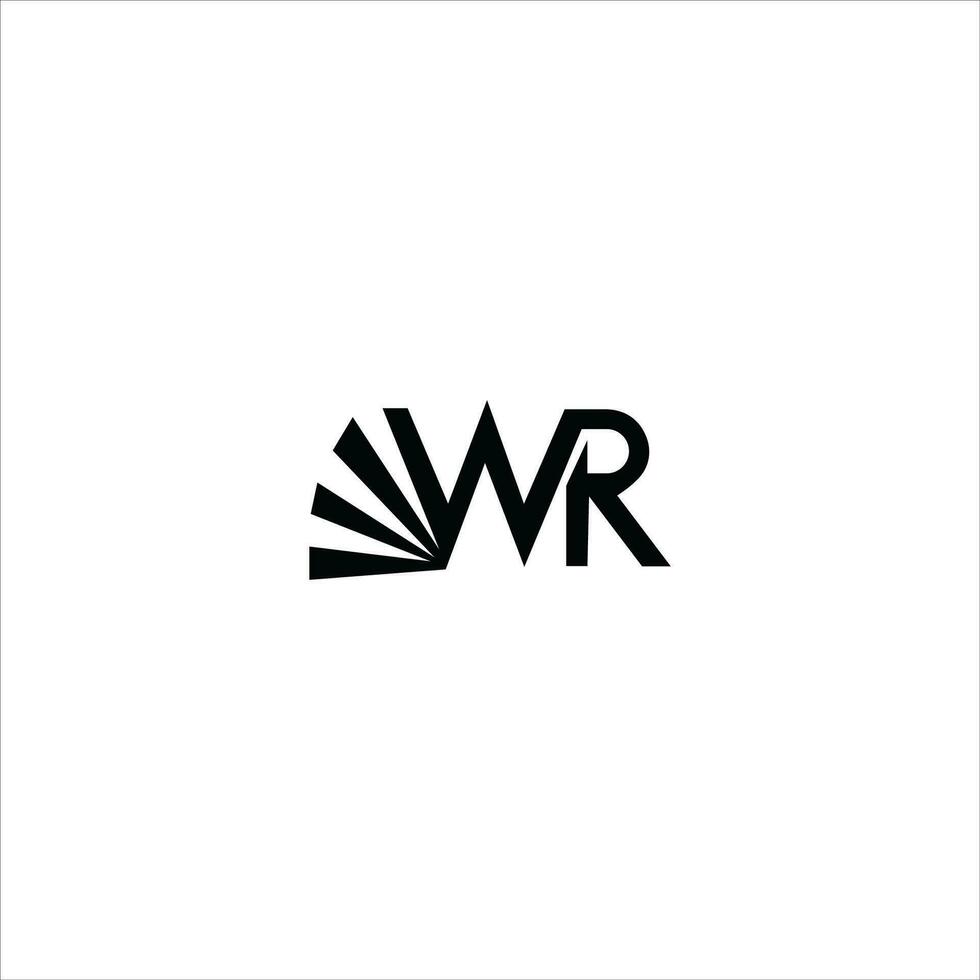 iniziale lettera wr logo o rw logo vettore design modello