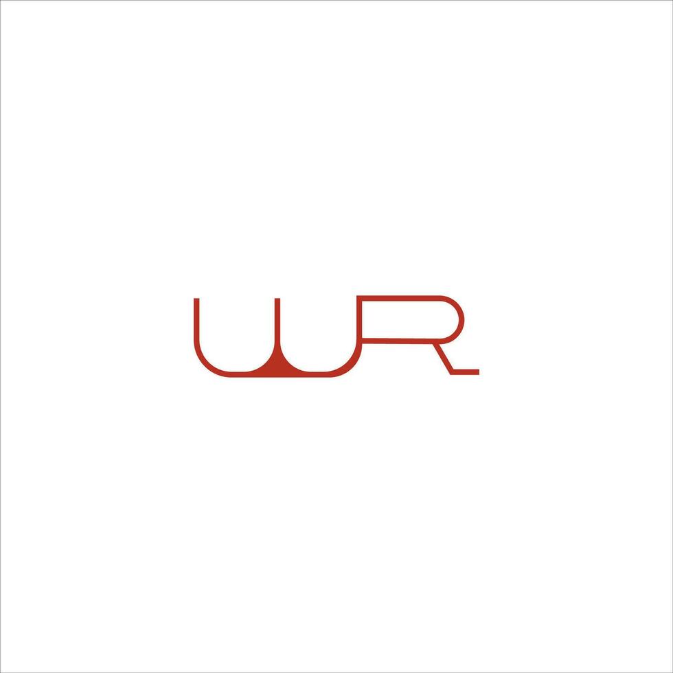 iniziale lettera wr logo o rw logo vettore design modello