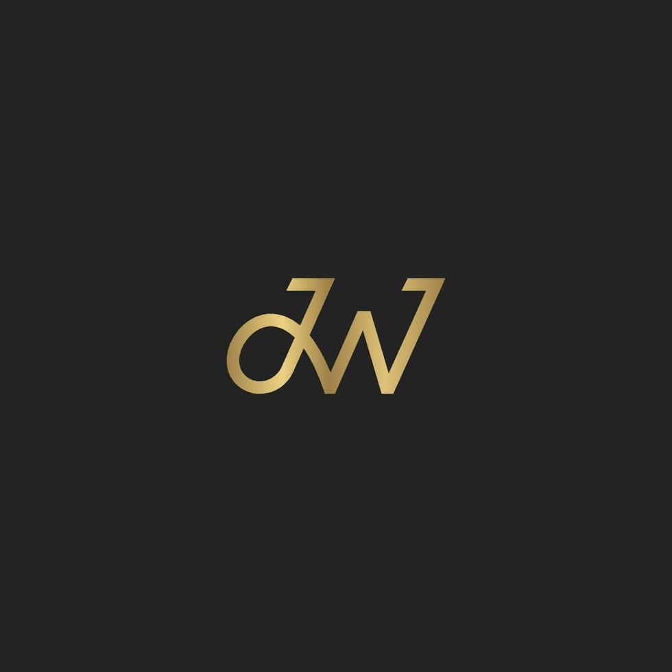 jw, wj, j e w astratto iniziale monogramma lettera alfabeto logo design vettore