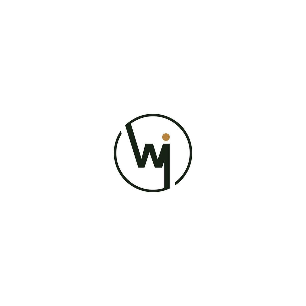 alfabeto lettere iniziali monogramma logo iw, wi, w e i vettore