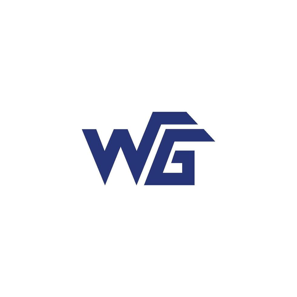 iniziale lettera wg logo o gw logo vettore design modello