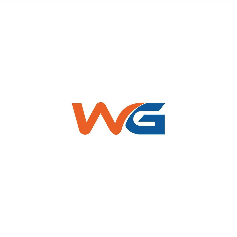 iniziale lettera wg logo o gw logo vettore design modello