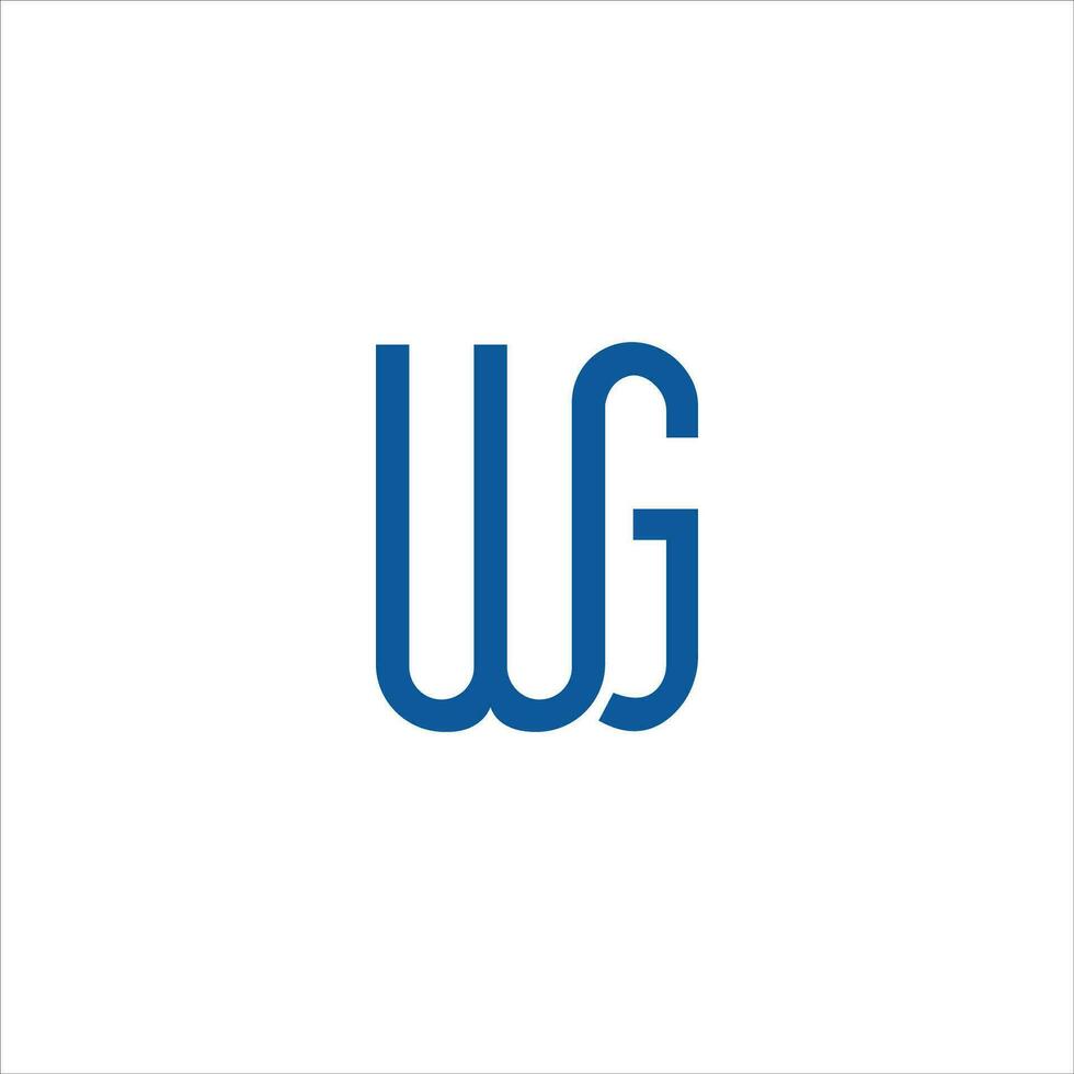 iniziale lettera wg logo o gw logo vettore design modello