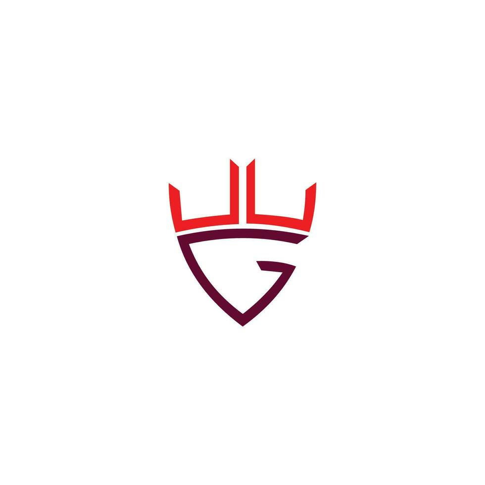 iniziale lettera wg logo o gw logo vettore design modello