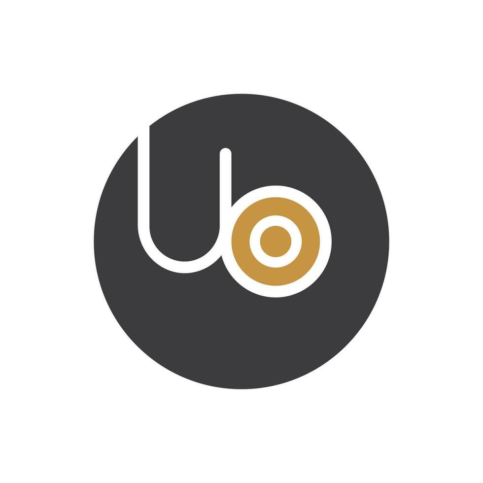 iniziale lettera ub logo o bu logo vettore design modello